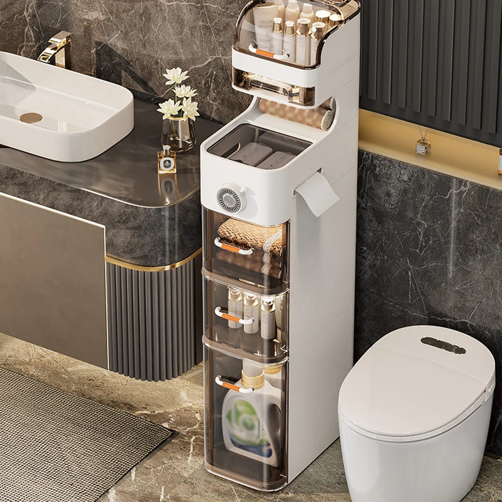 The Urban Slim Gap Storage Cabinet for Kitchen & Bathroom