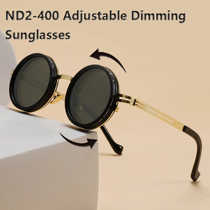 Round Polarized ND Filter Sunglasses