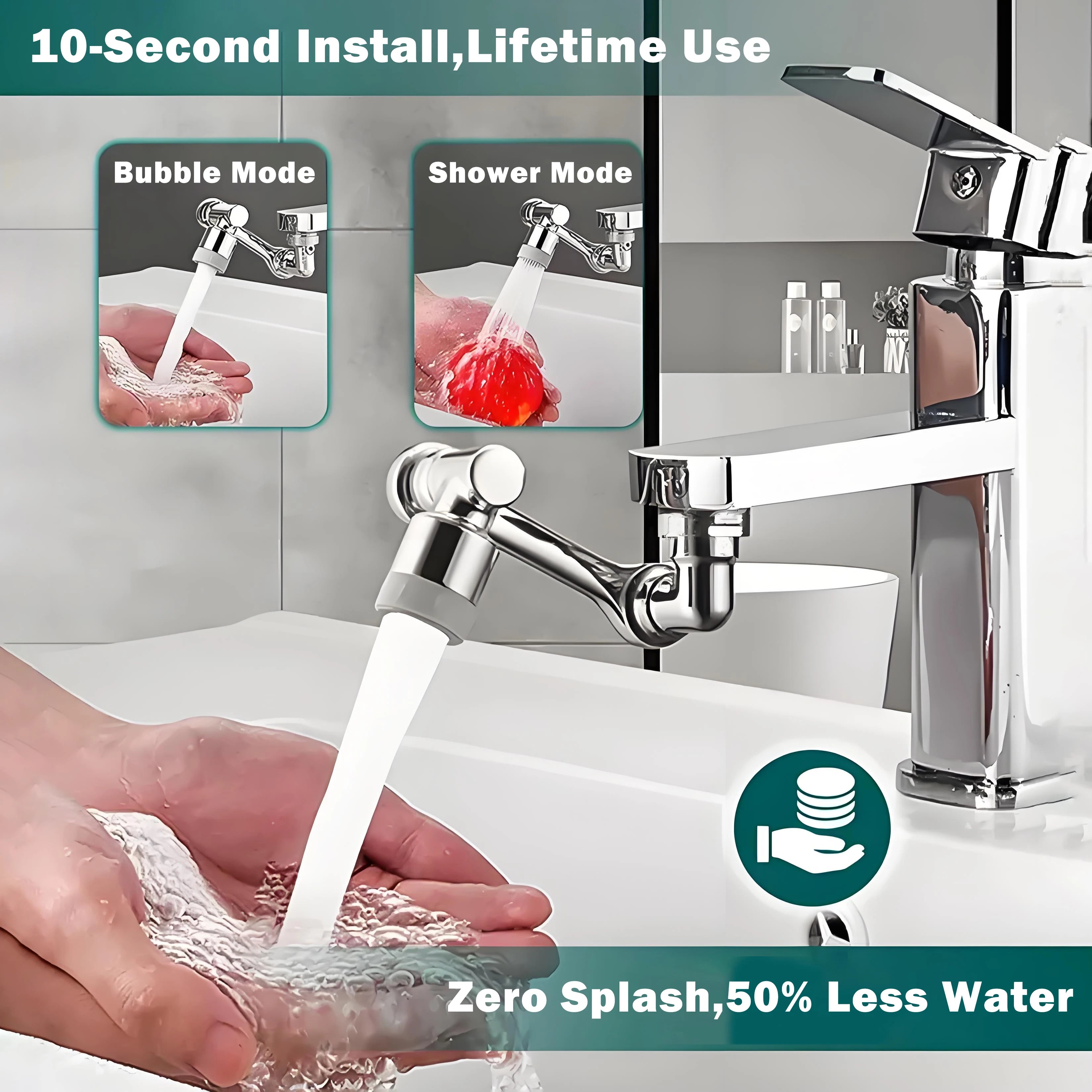 The AquaFlex 1080° Robotic Swivel Faucet Extender