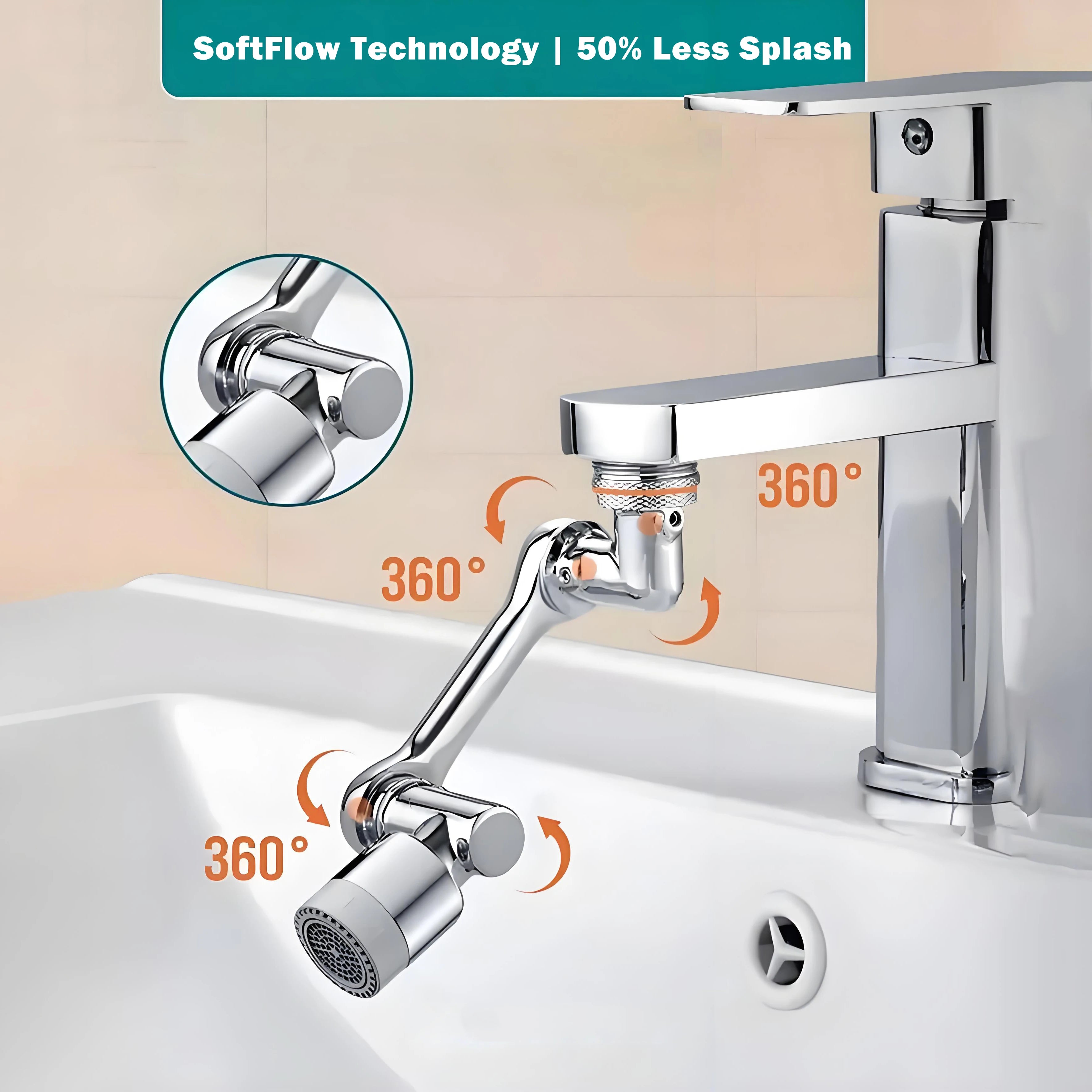 The AquaFlex 1080° Robotic Swivel Faucet Extender