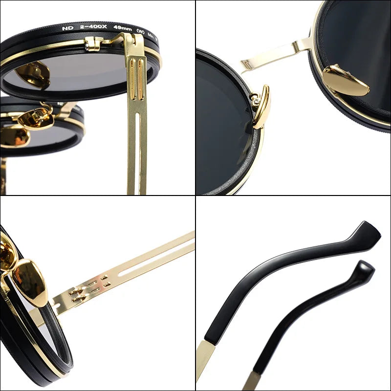 Round Polarized ND Filter Sunglasses