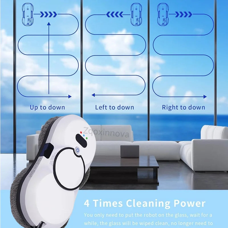 The Zqoxinnova Smart Robotic Window Cleaner with UPS Safety System